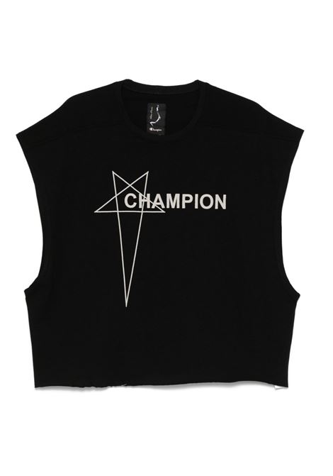 micro tatlin t shirt man black RICK OWENS X CHAMPION | CM01E1668 CHJG09